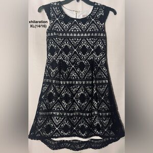 Girl’s Crochet Black Dress
